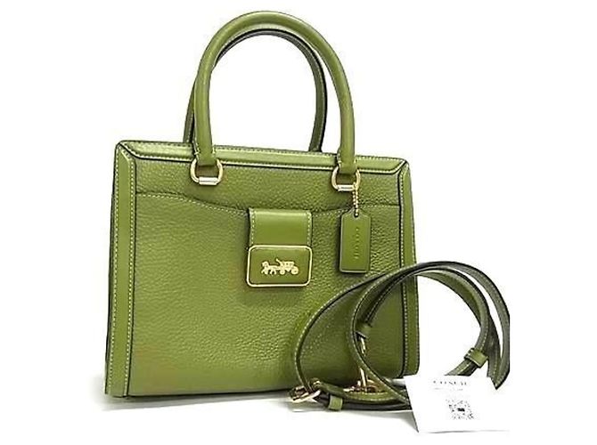 Sac à main COACH Grace Carryall CC141 en cuir vert