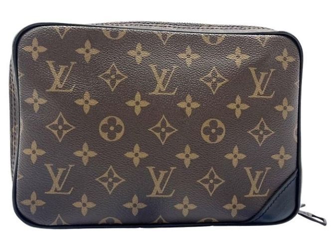 Louis Vuitton Monogram Pochette Shoulder Bag Brown Black