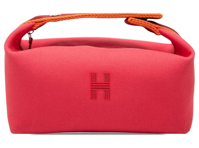 Hermès Case Small Toile Bride A Brac Rose