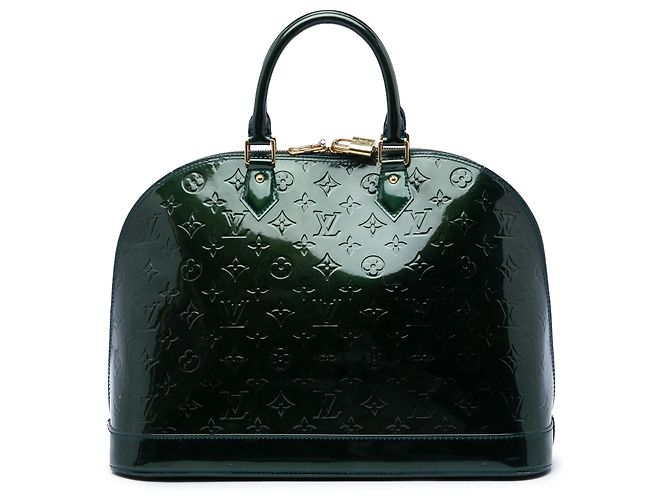 Louis Vuitton Green Monogram Vernis Alma GM Grün Dunkelgrün
