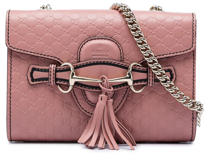 Gucci Mini Microguccissima Emily Crossbody Rosa