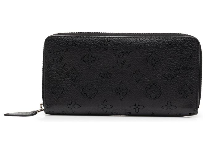 Louis Vuitton Black Monogram Mahina Zippy Long Wallet