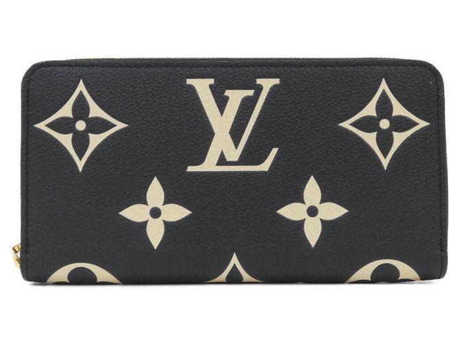 Portafoglio Zippy Louis Vuitton Bicolor Monogram Empreinte Nero Beige