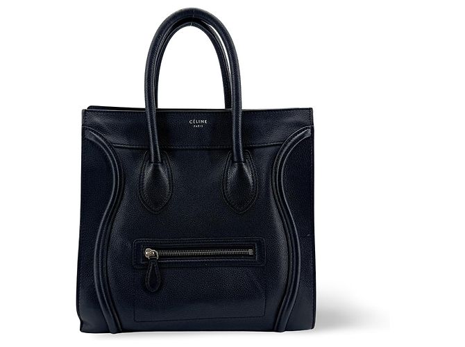 Céline Celine Luggage Smooth Leather Mini Nero