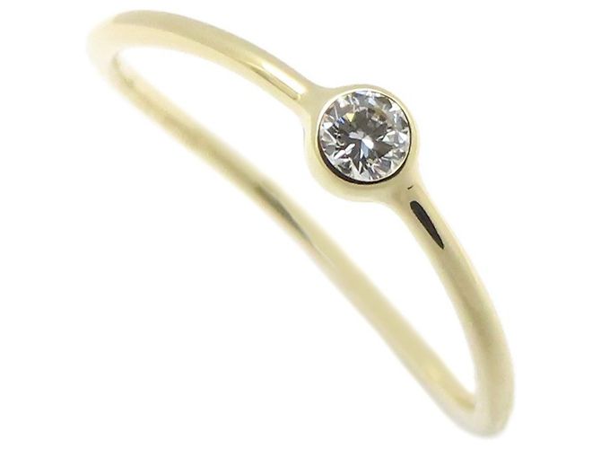 Autre Marque Anel Tiffany & Co. Wave com linha única de diamantes Dourado