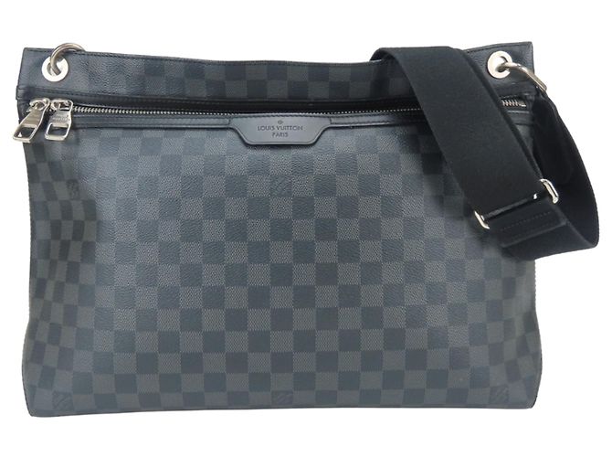 Borsa a tracolla Louis Vuitton Hunter N41656 Marrone Nero Damier ebene