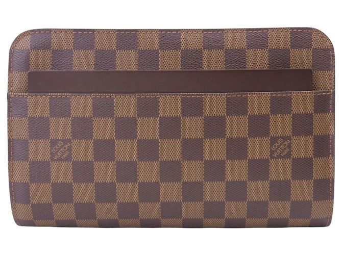 Bolsa de Mão Louis Vuitton Damier Saint Marrom Damier ebene