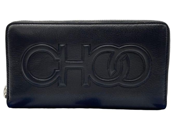 Monedero de piel negra Jimmy Choo Negro