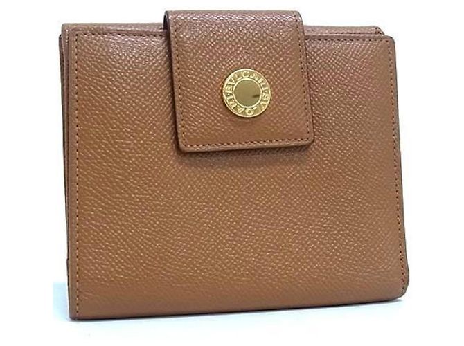 Bulgari Bvlgari Brown Leather Bi-Fold Wallet
