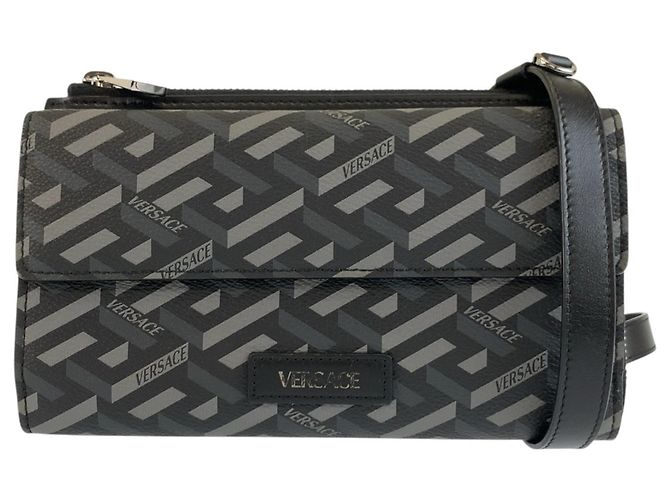 Bolsa de Ombro Versace Lagreca Preta Preto