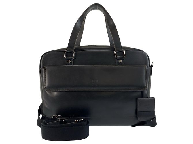 MCM Black Leather Business Shoulder Bag