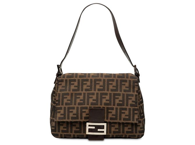 Borsa Fendi Zucca One-Shoulder Marrone
