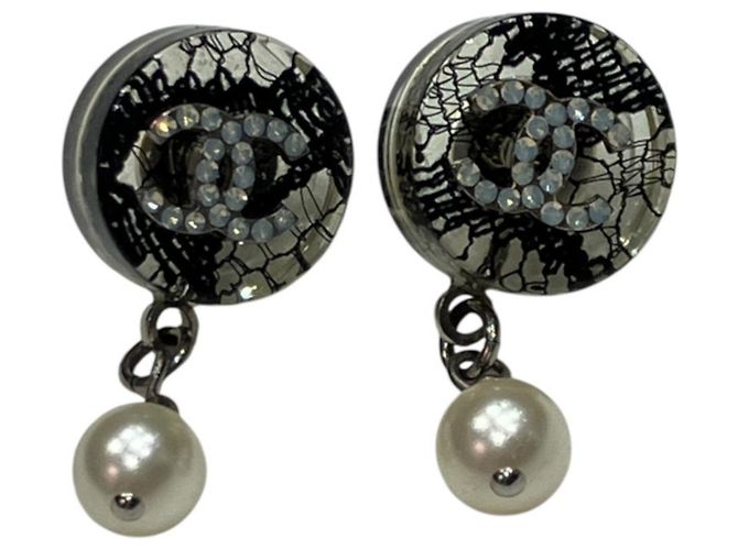 Chanel Coco Mark Pearl Swing Ohrringe