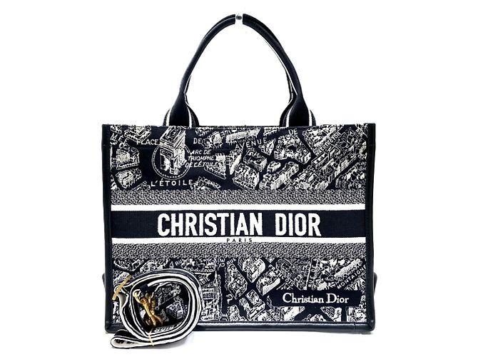 mala Book Tote Medium Christian Dior Preto