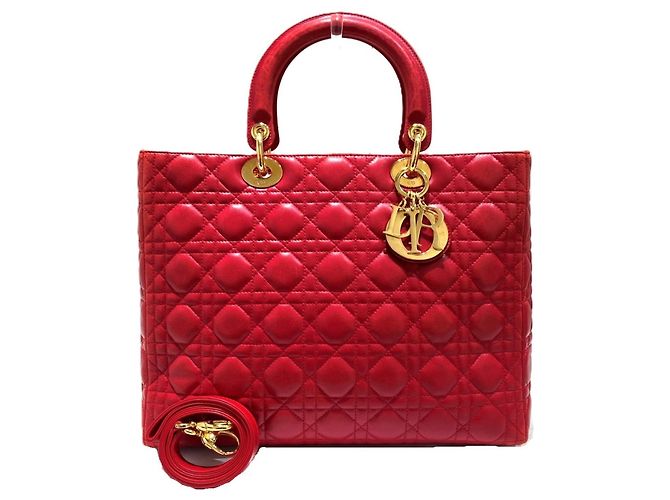 Borsa Christian Dior Large Cannage Rosso