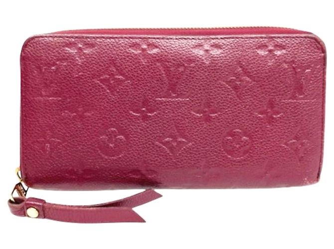 Louis Vuitton Zippy Wallet Long Monogram Empreinte Leather Red