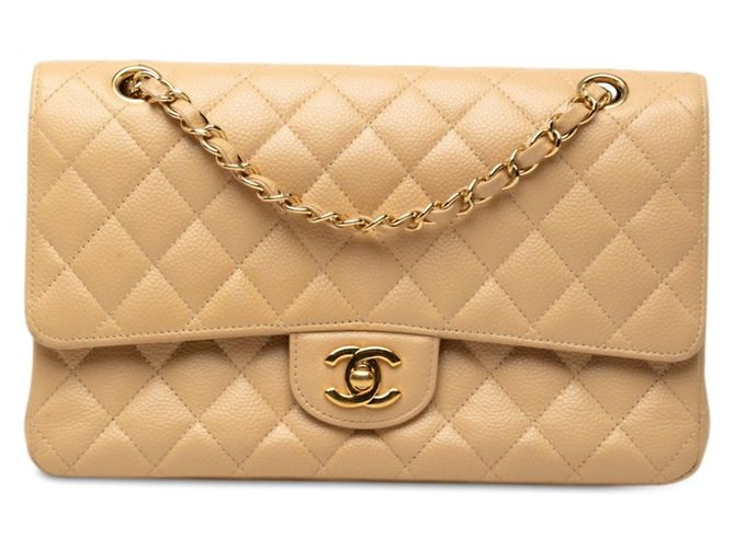 Timeless Borsa a tracolla Chanel Coco Mark Matelassé Beige