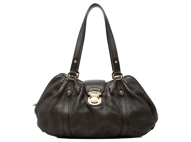 Sac à main Louis Vuitton Monogram Mahina Lunar PM Marron Chocolat Monogramme
