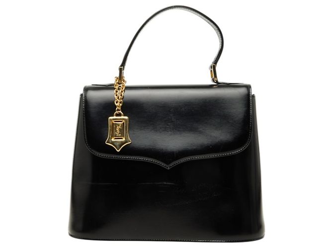 Autre Marque Bolsa de mão Saint Laurent em couro preto