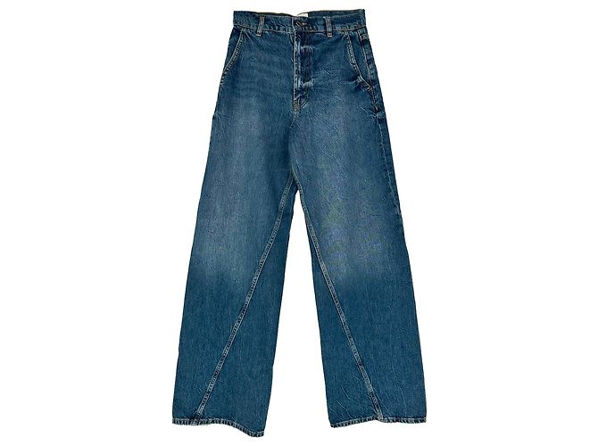 Vaqueros anchos Anine Bing Briley en algodón azul