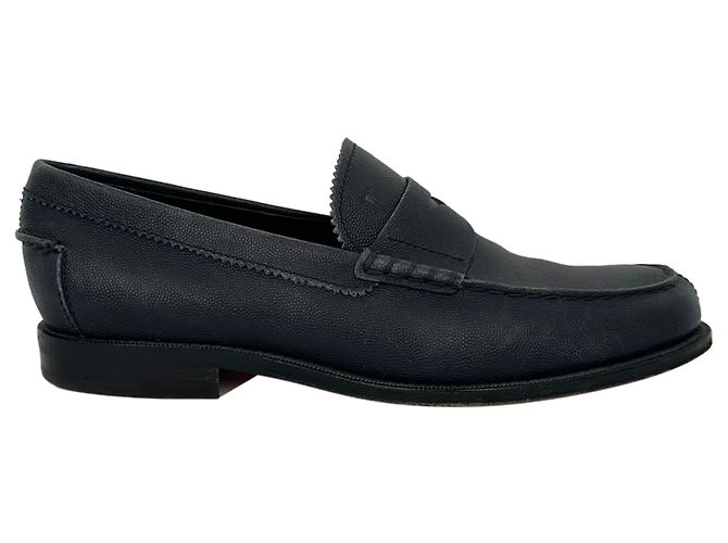 Mocassini Penny Tod's in pelle blu navy