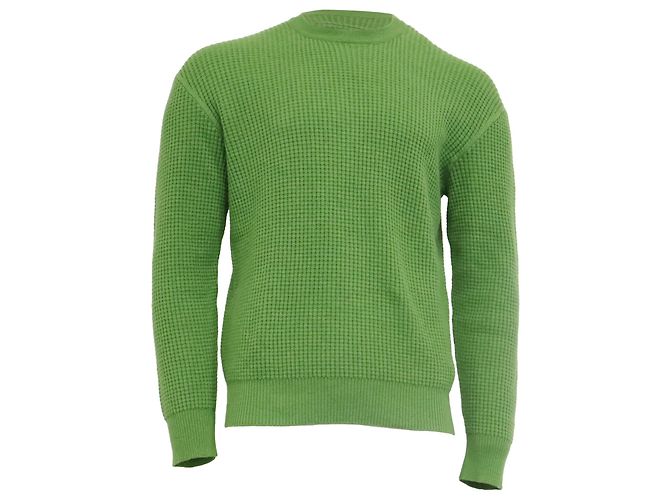 Autre Marque Zegna Rundhals-Strickpullover aus grünem Kaschmir