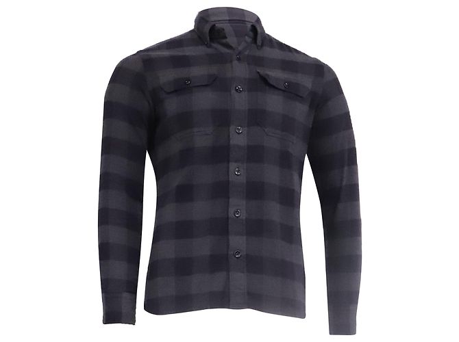 Flanella a quadri Tom Ford in cotone grigio