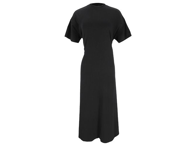 Abito midi a maniche corte Proenza Schouler in cotone nero