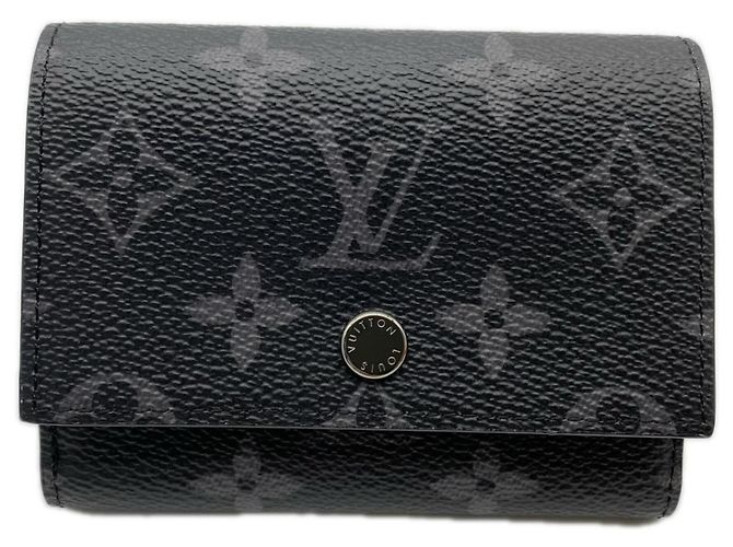 Portafoglio Louis Vuitton Monogram Eclipse Victor Marrone Nero