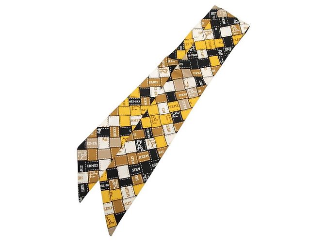 Twilly Bolduc Hermès Nero Beige Giallo