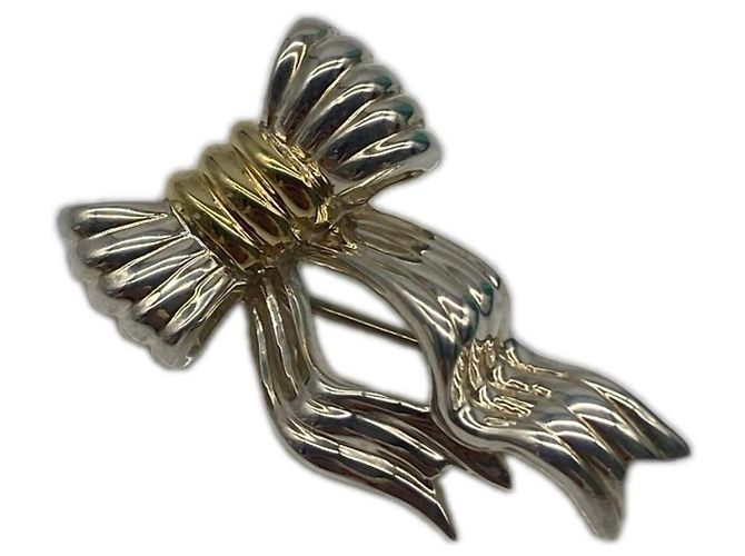 Autre Marque Spilla Tiffany & Co. Twist Ribbon Argento D'oro