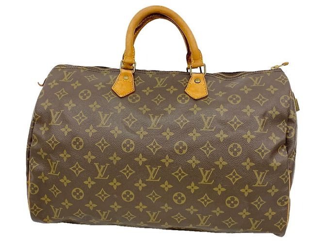 Borsa a mano Louis Vuitton Monogram Speedy 40 Marrone
