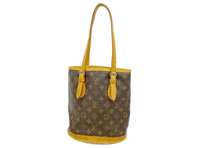 Borsa Tote Louis Vuitton Monogram Bucket PM Marrone