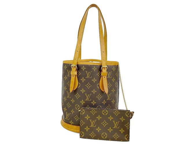 Saco Tote Louis Vuitton Monogram Bucket PM Marrom