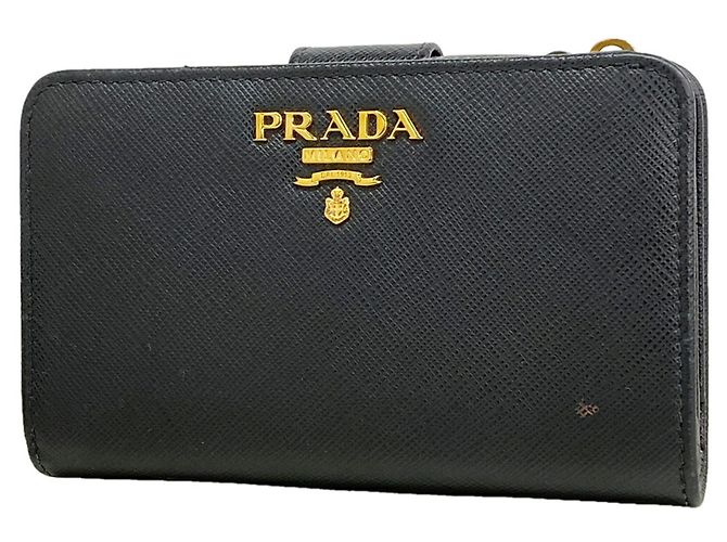 Prada Saffiano Leather Wallet Black