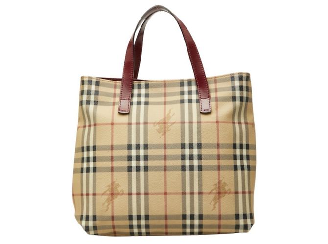 Bolsa Burberry Nova Check Shadow Horse Multicor Bege