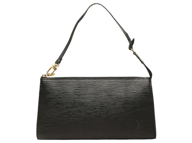 Louis Vuitton Epi Pochette Accessoires Handtasche Schwarz