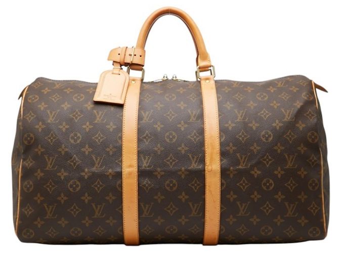 Borsa Boston Louis Vuitton Monogram Keepall 50 Marrone