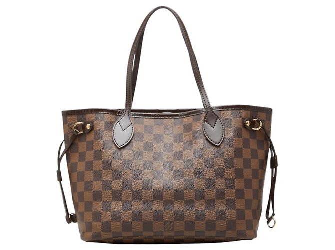 Sac à main Louis Vuitton Damier Neverfull PM Marron