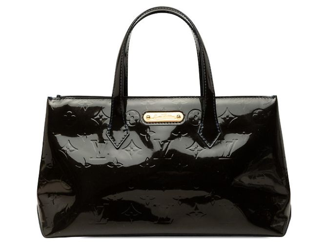 Louis Vuitton Monogram Vernis Wilshire PM Handtasche Marineblau
