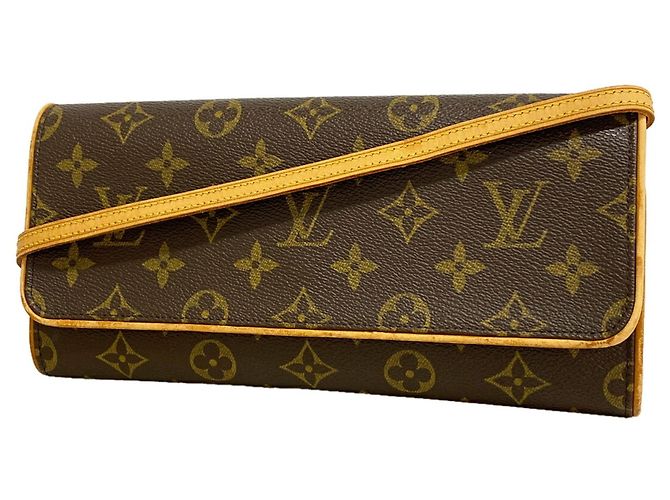 Bolsa de Ombro Louis Vuitton Monogram Pochette Twin GM Marrom