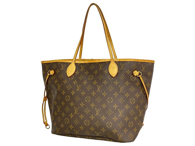 Sac Cabas Louis Vuitton Monogram Neverfull MM Marron