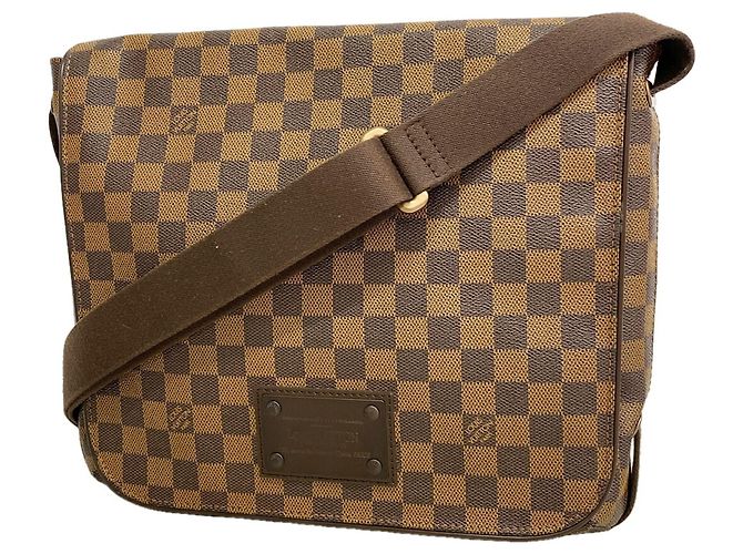 Bolso de hombro Louis Vuitton Damier Brooklyn MM Damier ebene