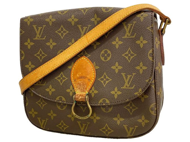 Sac à épaule Louis Vuitton Monogram Saint Cloud Marron