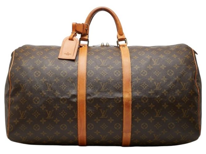 Borsa Boston Louis Vuitton Monogram Keepall 55 Marrone