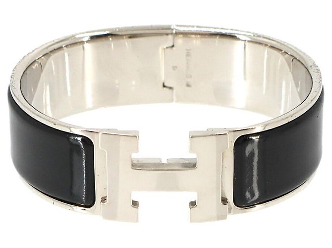 Hermès Brazalete Hermes Clic Clac H PM Negro Plata