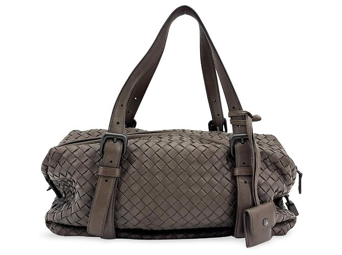 Bottega Veneta Montaigne Handle Intrecciato Nappa Medium Marrone