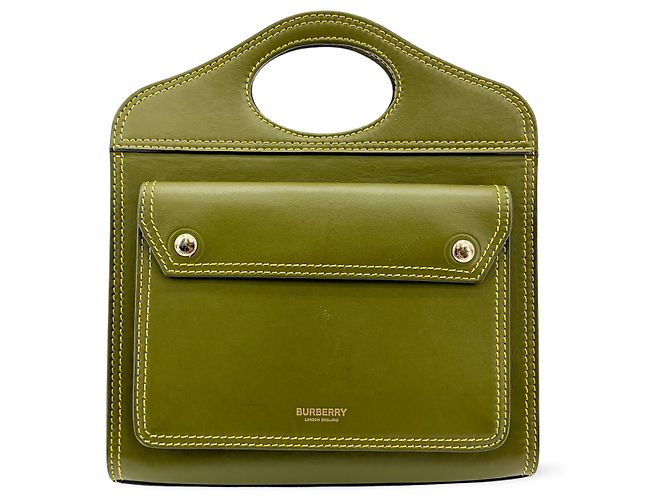 Burberry Mini de piel con bolsillo Verde