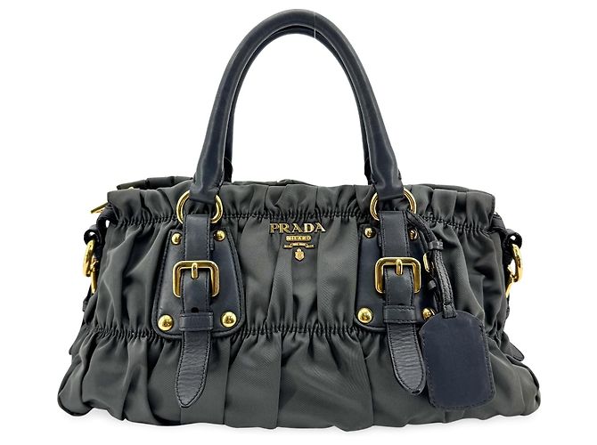 Prada Gaufre Nappa Leather Large Marron