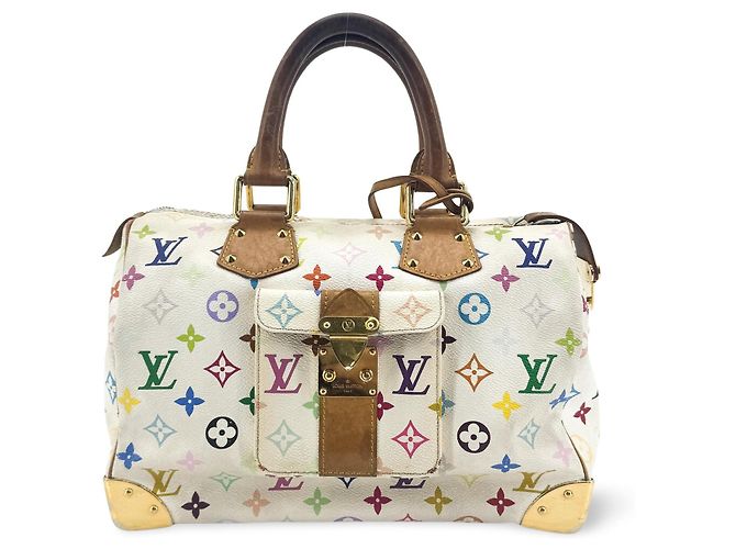 Louis Vuitton Speedy Monogram Multicolor 30 White